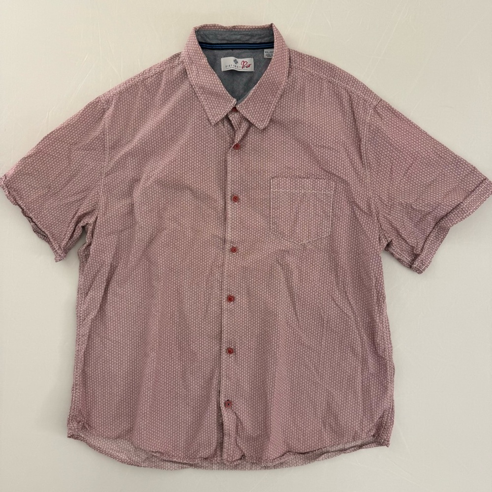 Red Distinction Rio Ryan Seacrest SS XXL Men’s Short Sleeve Button Shirt
